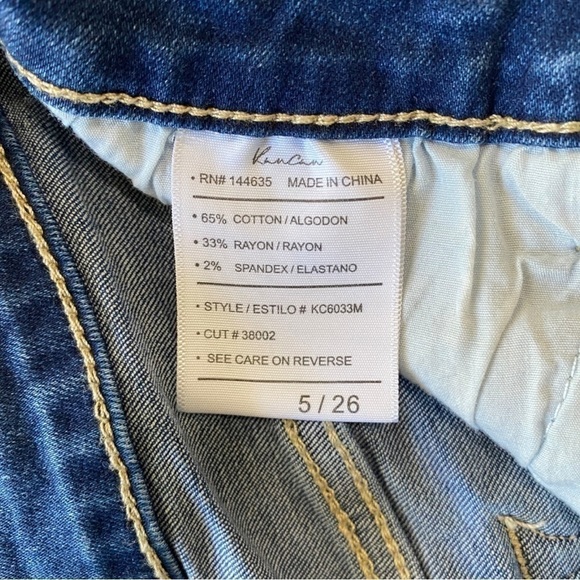 Kancan Womens Jean Shorts Size 5 Cutoff Distressed Denim - Picture 6 of 8